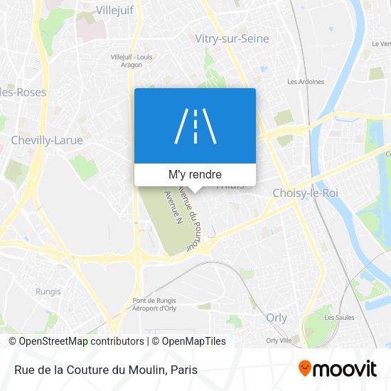 Rue de la Couture du Moulin plan
