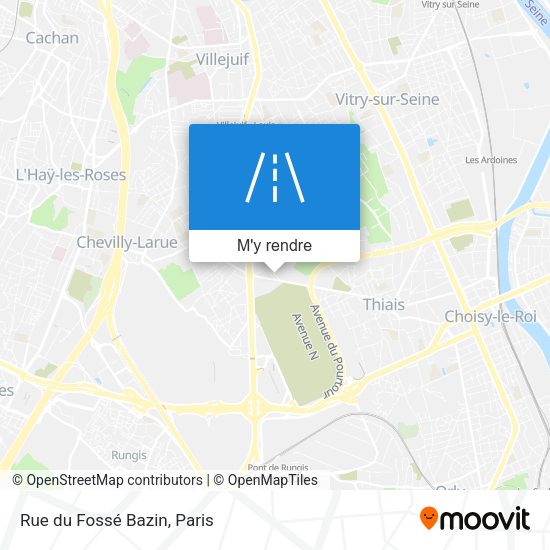 Rue du Fossé Bazin plan