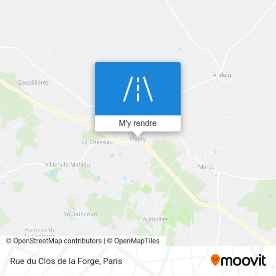 Rue du Clos de la Forge plan