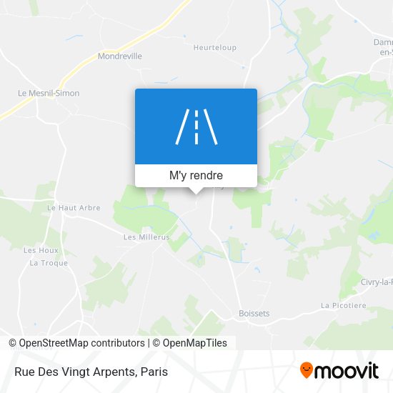 Rue Des Vingt Arpents plan