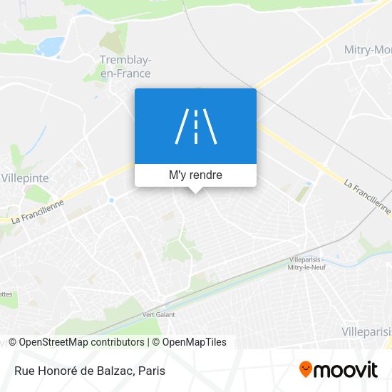 Rue Honoré de Balzac plan