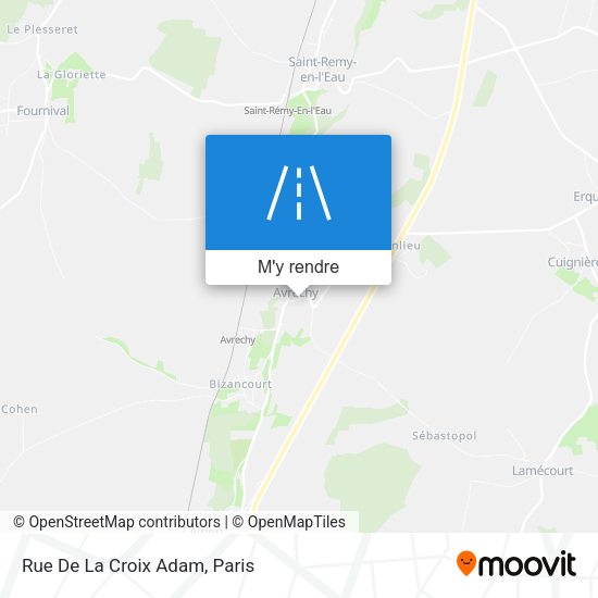 Rue De La Croix Adam plan
