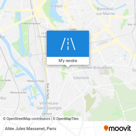 Allée Jules Massenet plan