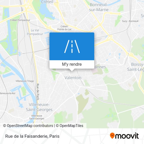 Rue de la Faisanderie plan