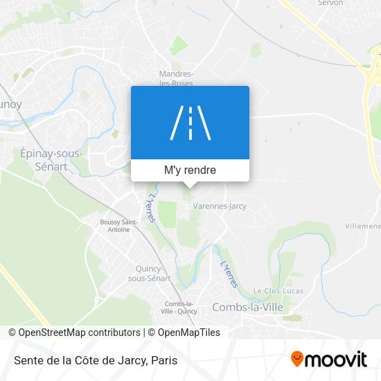 Sente de la Côte de Jarcy plan