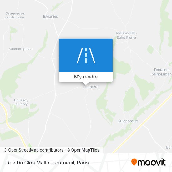 Rue Du Clos Mallot Fourneuil plan