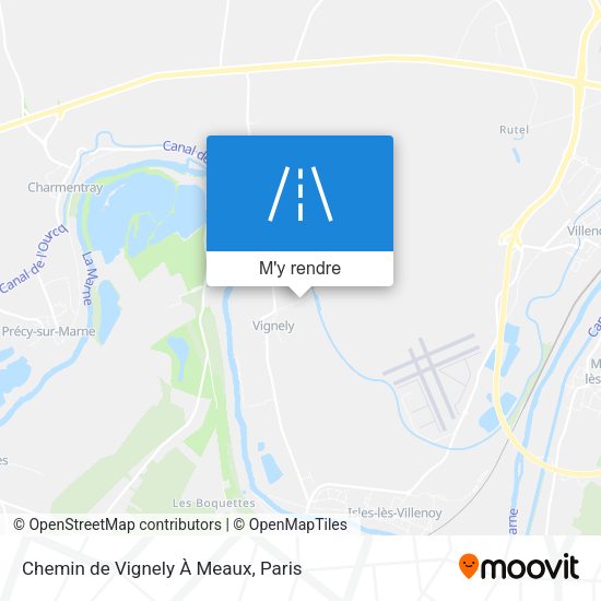 Chemin de Vignely À Meaux plan