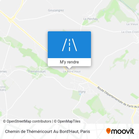 Chemin de Théméricourt Au Bord'Haut plan