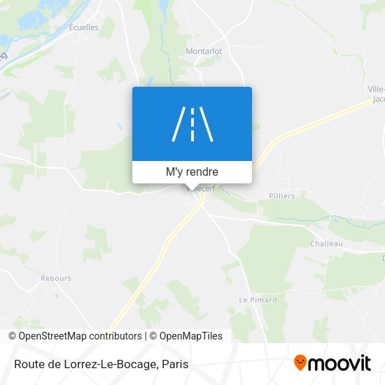 Route de Lorrez-Le-Bocage plan