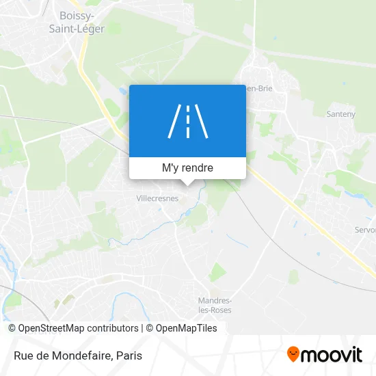 Rue de Mondefaire plan