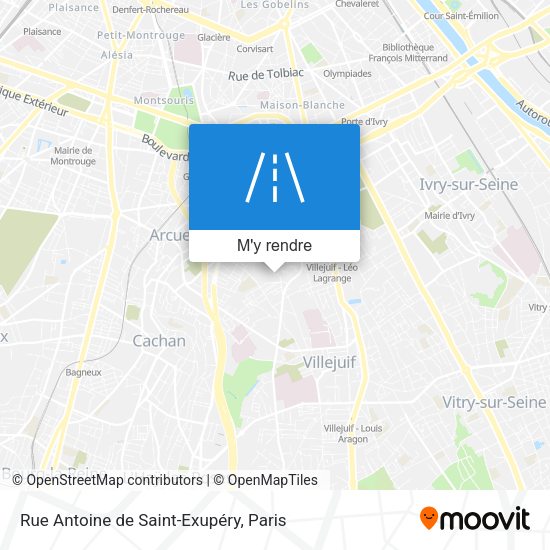 Rue Antoine de Saint-Exupéry plan
