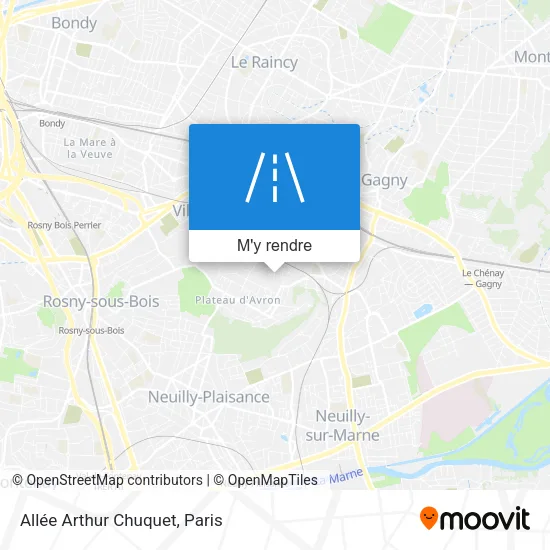 Allée Arthur Chuquet plan