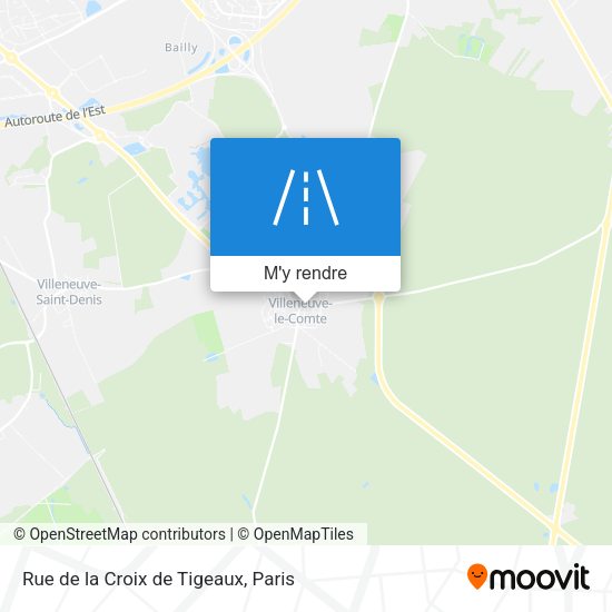 Rue de la Croix de Tigeaux plan