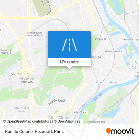 Rue du Colonel Rozanoff plan