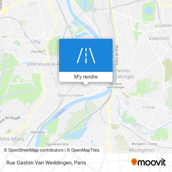 Rue Gaston Van Weddingen plan