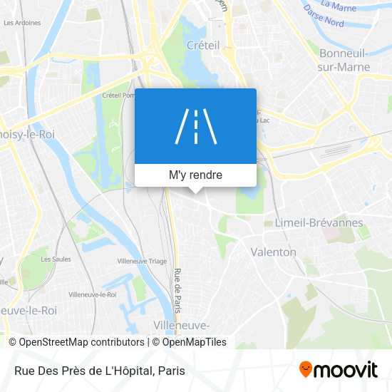 Rue Des Près de L'Hôpital plan