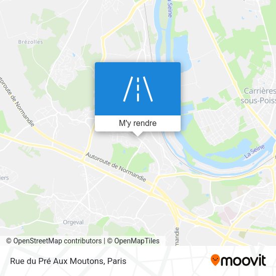 Rue du Pré Aux Moutons plan