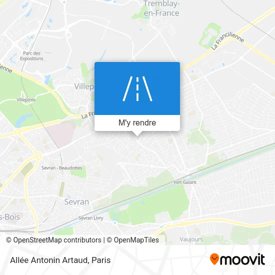 Allée Antonin Artaud plan
