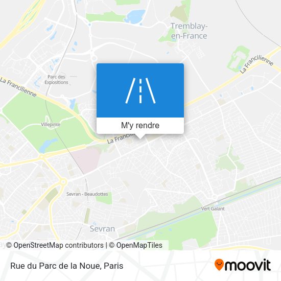 Rue du Parc de la Noue plan