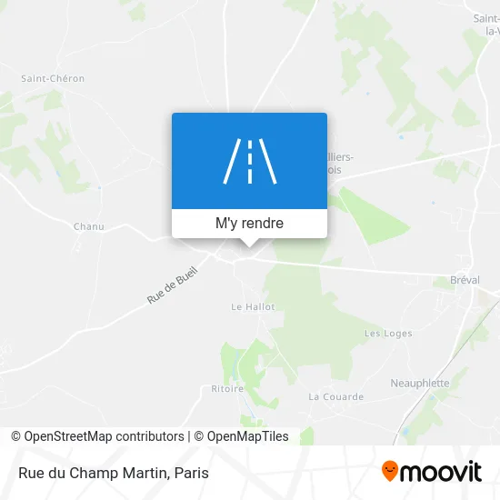 Rue du Champ Martin plan