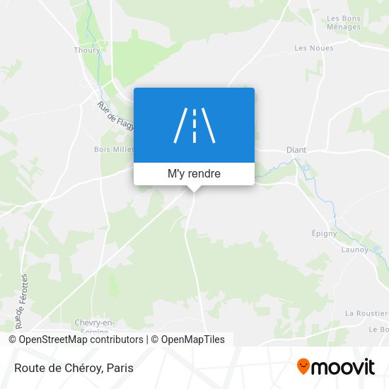 Route de Chéroy plan