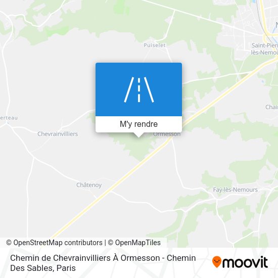 Chemin de Chevrainvilliers À Ormesson - Chemin Des Sables plan