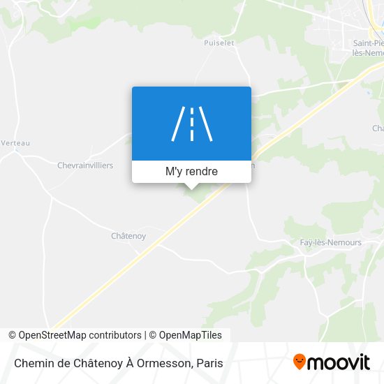 Chemin de Châtenoy À Ormesson plan