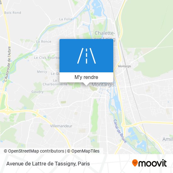 Avenue de Lattre de Tassigny plan