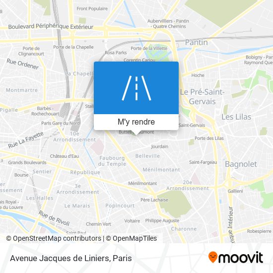 Avenue Jacques de Liniers plan