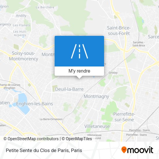 Petite Sente du Clos de Paris plan