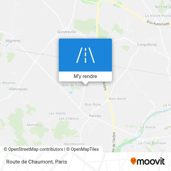 Route de Chaumont plan