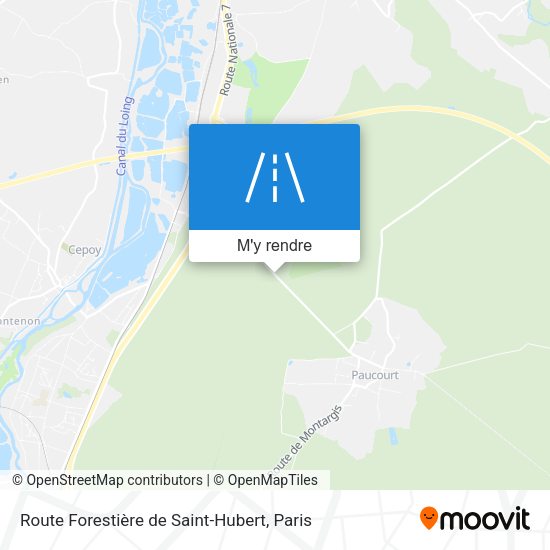 Route Forestière De Saint-Hubert plan