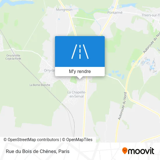 Rue du Bois de Chênes plan