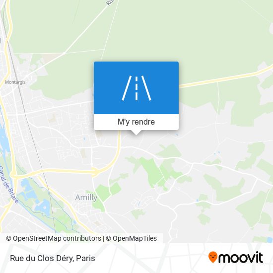 Rue du Clos Déry plan