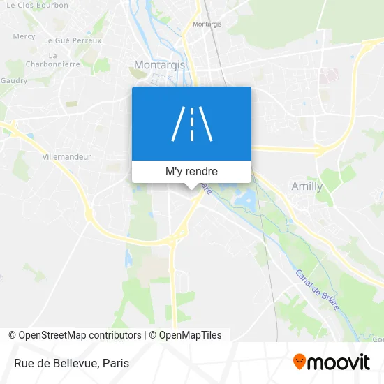 Rue de Bellevue plan