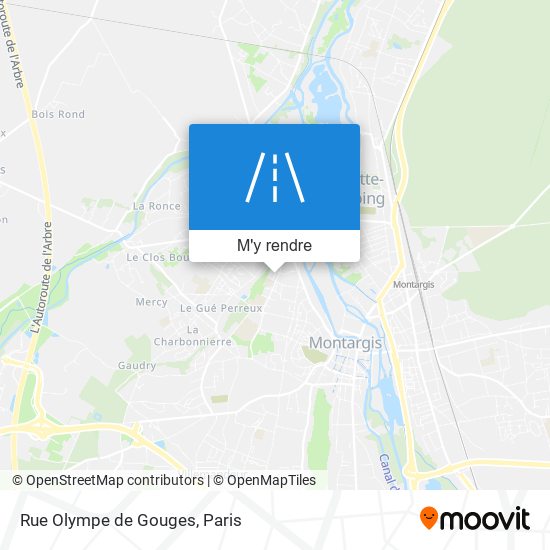 Rue Olympe de Gouges plan