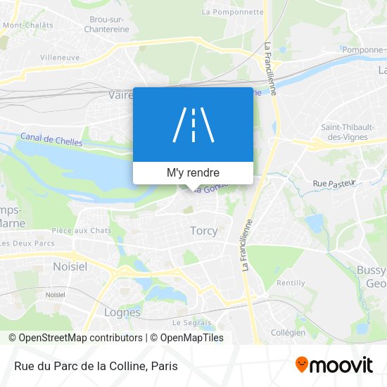 Rue du Parc de la Colline plan