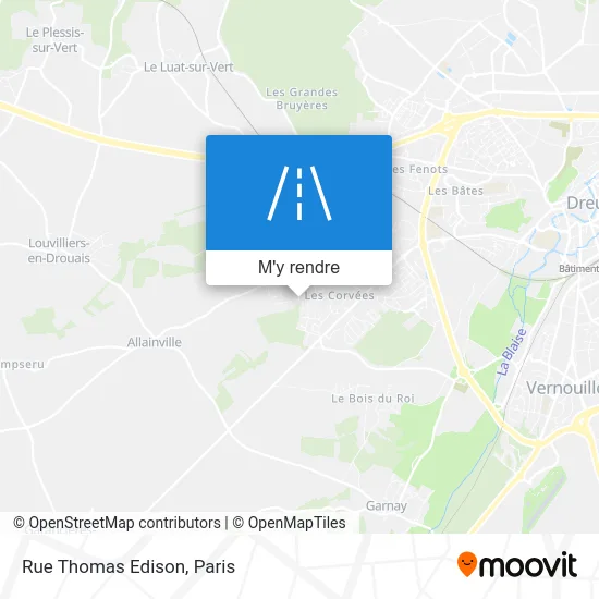 Rue Thomas Edison plan