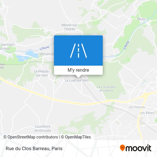 Rue du Clos Barreau plan
