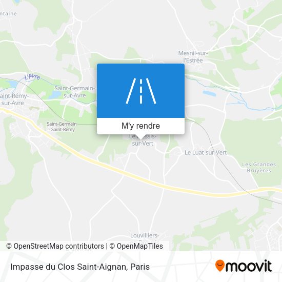 Impasse du Clos Saint-Aignan plan