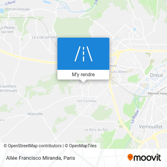 Allée Francisco Miranda plan