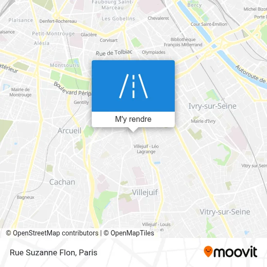 Rue Suzanne Flon plan