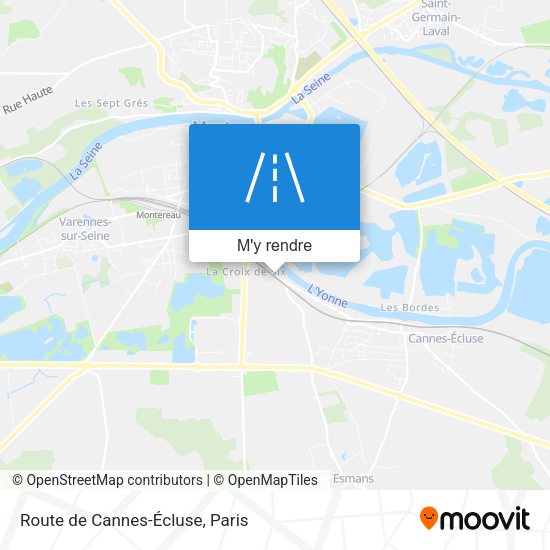 Route de Cannes-Écluse plan