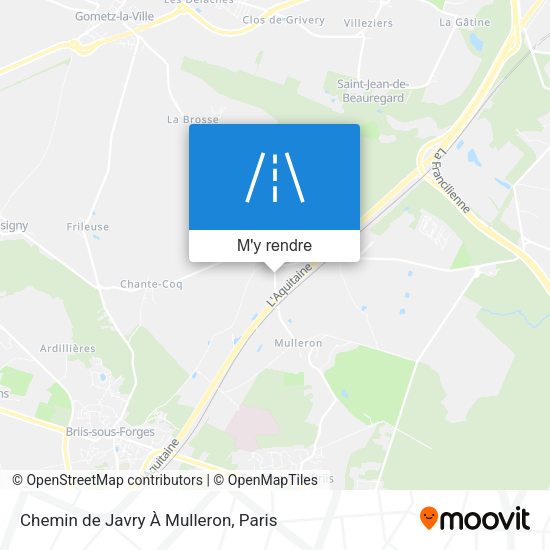 Chemin de Javry À Mulleron plan