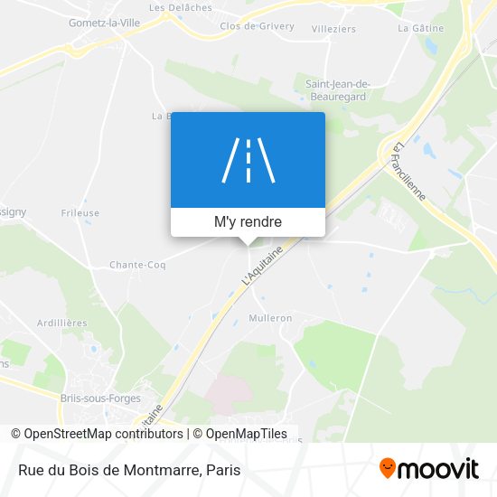 Rue du Bois de Montmarre plan