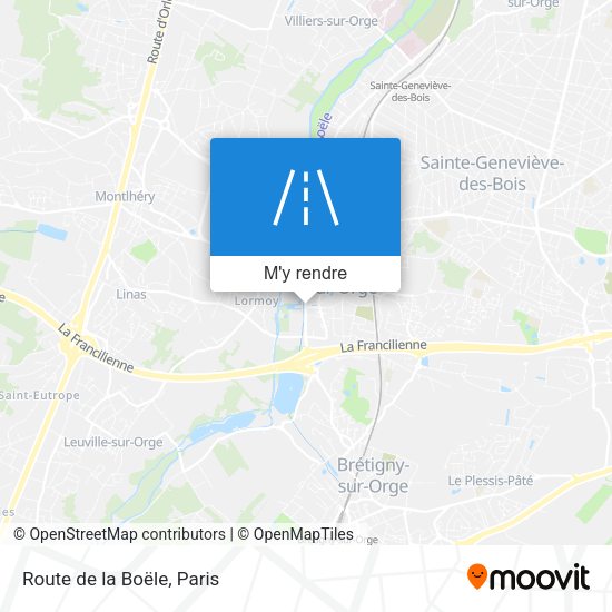 Route de la Boële plan