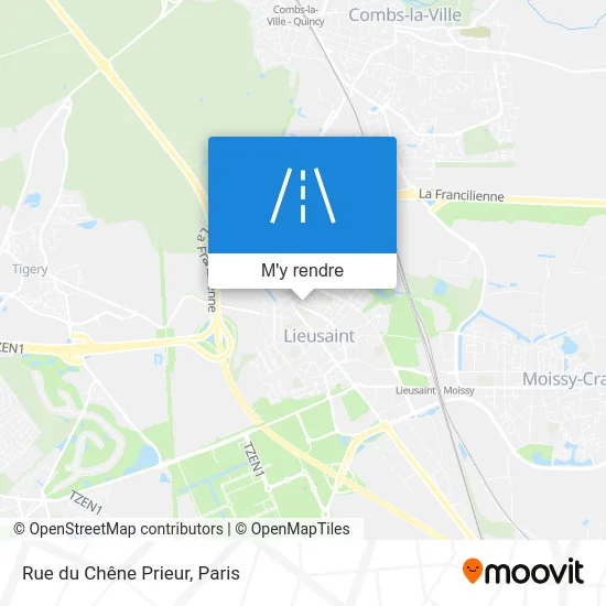 Rue du Chêne Prieur plan