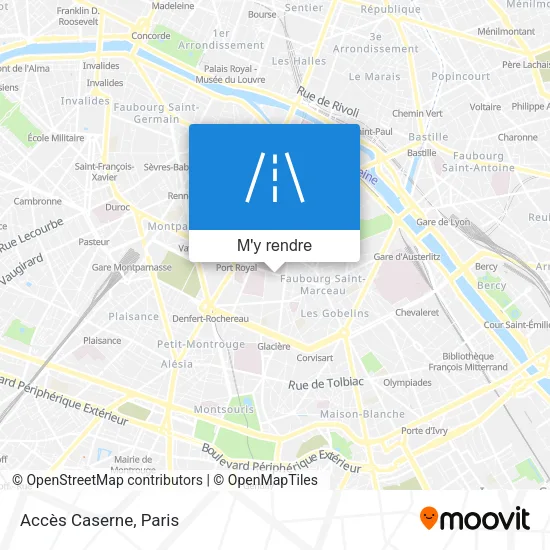 Accès Caserne plan