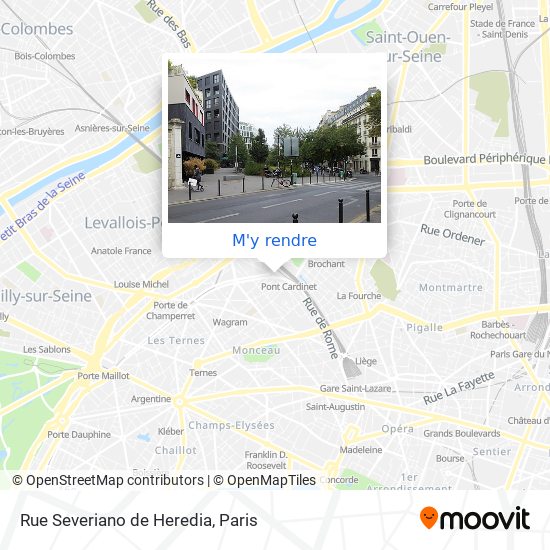 Rue Severiano de Heredia plan