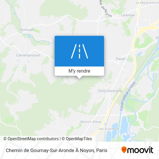 Chemin de Gournay-Sur-Aronde À Noyon plan